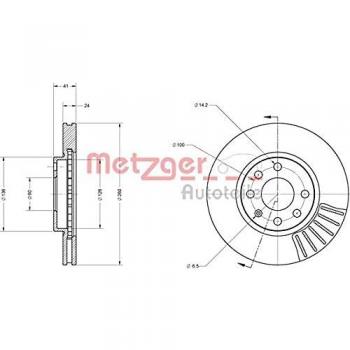 Metzger Bremsscheibe 6110145