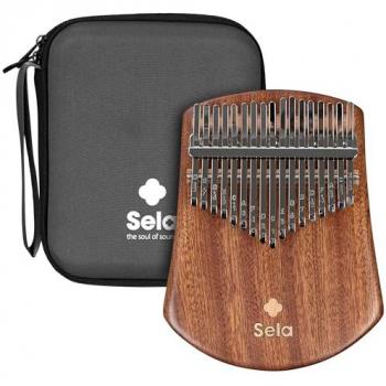 Percussion Sela 17 touches Kalimba en bois de merisier
