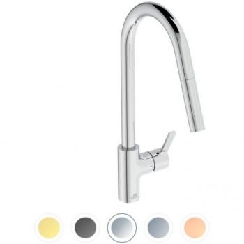 Robinet de cuisine avec douchette Gusto et nettoyant Briochin