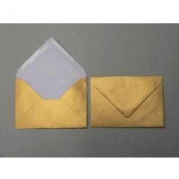 Gummierte Briefumschläge 81x114mm (DIN C7) 100g/qm gold VE=100 Stück