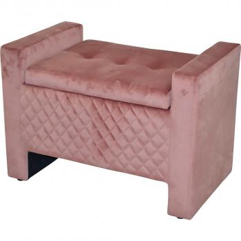 Sitztruhe INOSIGN Sitzbänke Gr. B/H/T: 75 cm x 52 cm x 45 cm, Polyester, rosa (altrosa)