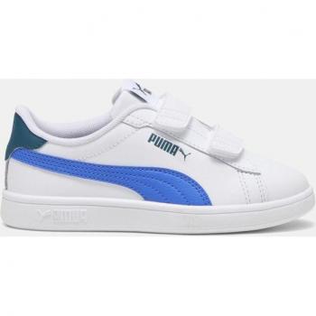 Sneakers Puma Smash 3.0 L White + Blue Hyperlink + Green Cold, EU 31