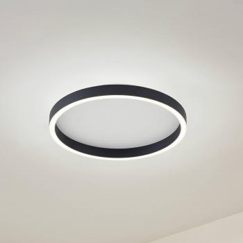 Dimmbare Schwarze LED‑Decke Lucande Rotundo, Ø 40 cm