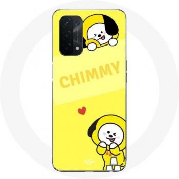 Oppo A74 Case BTS Bangtan BT21 Chimmy Jimin Yellow Background