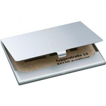 SIGEL Visitenkarten-Etui 63x92mm VZ135 Alu -15 Karten