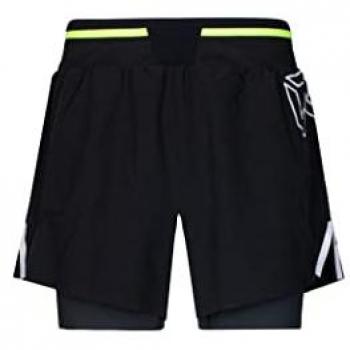Pantaloni Corti Rock Experience Kenta Up Caviar Nero Uomo S