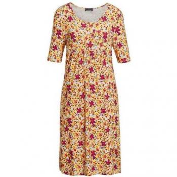 Robe à fleurs en jersey extensible