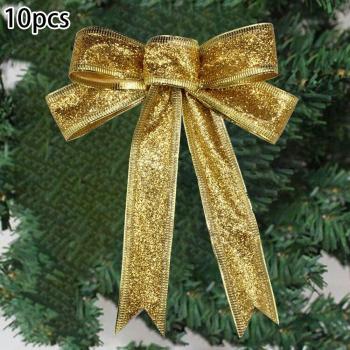 Nœud de Noël Brillant en Paillettes 13cm x 12cm