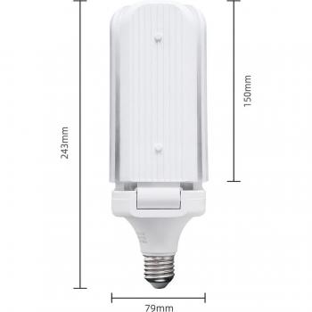 60W LED Garage Light with 4/3 Leaves E27 Socket 6000K 6000LM