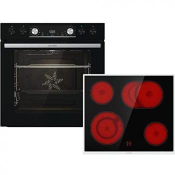 GORENJE Elektro-Herd-Set »Black Set 4«, BCX6737E05BG, mit 1-fach-Teleskopauszug, Aqua Clean, (Set)