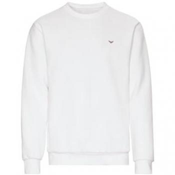 Trigema Herren Sweatshirt in Waffeloptik, Weiß, XXXL