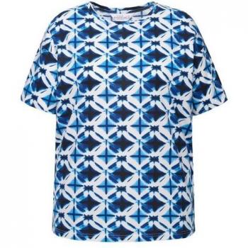 Halbarm Rundhalsshirt in Übergröße mit Batik-Design