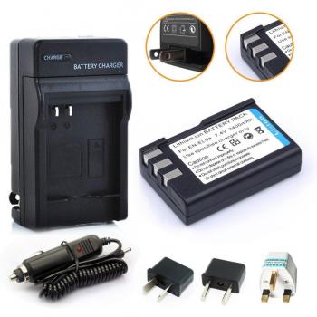 HIBTY EN-EL9a Kamera Akku Set mit Ladegerät und Adapter