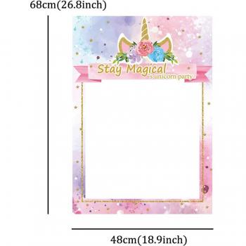 Unicorn Mermaid Flamingo Bridal Shower Photo Booth Frame