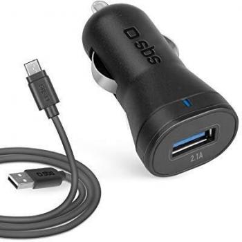 Kit Caricatore Auto SBS con Cavo USB 100 cm