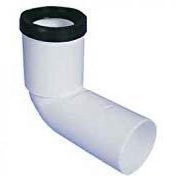 Accesorio de Codo WC Extendido (Blanco) PP 90 mm con Salida H2O