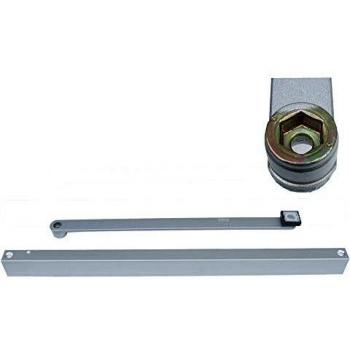 Braccio a slitta nera Geze 076490 per macchine TS3000-TS5000, senza fermo