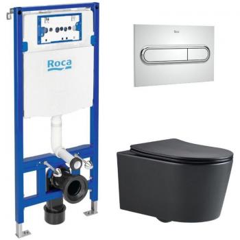 Pack Completo WC Roca Duplo One y Placa Chrome