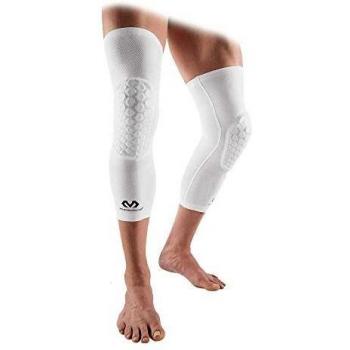 Mcdavid Elite Genouillères de Compression rembourrées pour Jambes, Blanc, Small