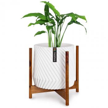 Plante‑suspension Blumfeldt Fox & Fern Zeist 2 niveaux, bois acacia 38 cm