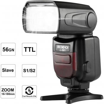 Flash Elettronico GN56 Beschoi per Fotocamera Nikon