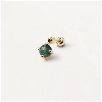 Boucles d’oreilles PDPAOLA Kimi Agate Verte Plaqué Or 925/1000 Femme