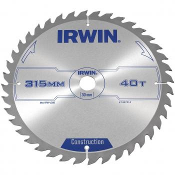 Irwin ATB Construction Circular Saw Blade 315mm 40T 30mm