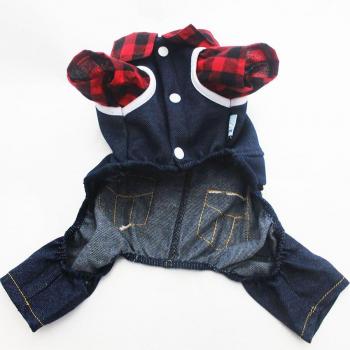 Puppy Plaid Hoodie Dress
