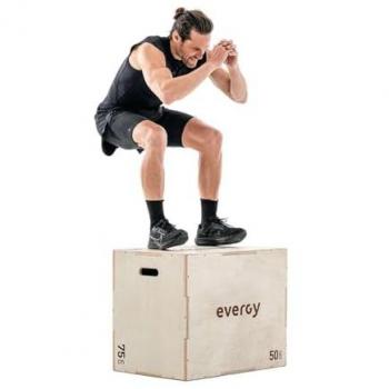 Caja de Saltos Cross Training Evergy – 50×60×75 cm, Madera Eucalipto
