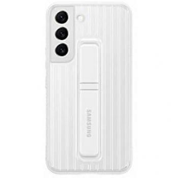 Coque de Protection avec Support pour Galaxy S22 Blanc