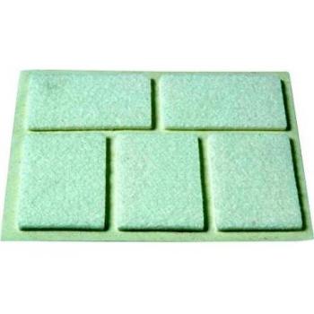 Set de 5 Deslizadores Fieltro Blanco Brinox 28x44mm