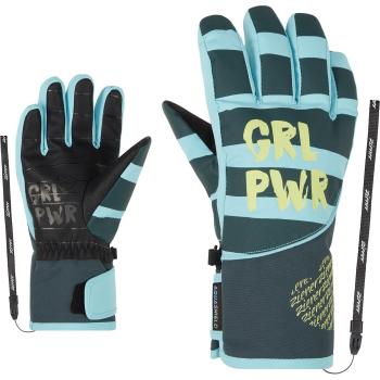 ZIENER Dunkelgrüne Kinderhandschuhe LIWANI AS(R) PR MITTEN