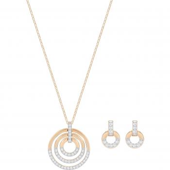 Roséverzierte Swarovski Circle Rings – Mittelgröße