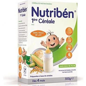Nutribén Bouillie Bébé Instantanée 1ère Céréale Sans Lait dès 4 Mois 300 g