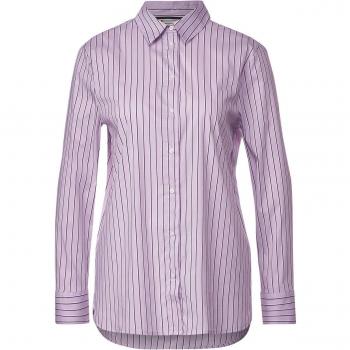 Street One Damen Bluse Langarm Gestreift Soft Pure 40