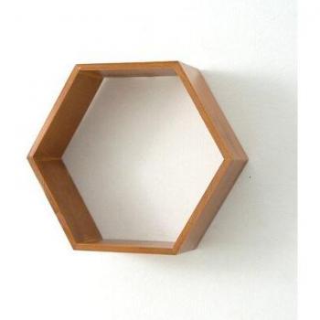 Punch-Free Hexagonal Wall Shelf