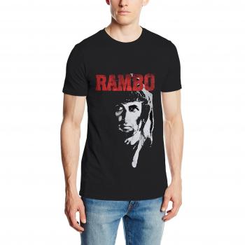 Rambo Herren T-Shirt 2 Schwarz (Black), X-Large