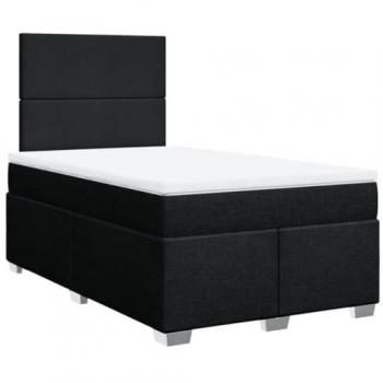VidaXL Bett Boxspring mit Matratze Schwarz 120x190 cm