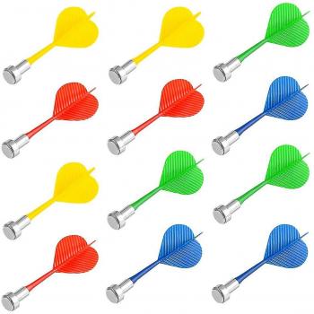 Fléchettes à visée magnétique – Pack 12 avec sécurité couleur