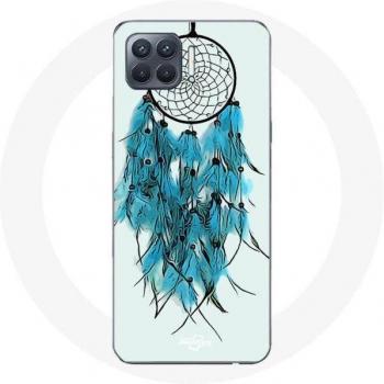 Coque Oppo A93 avec motif Attrape Rêve Bleu Fond Blanc