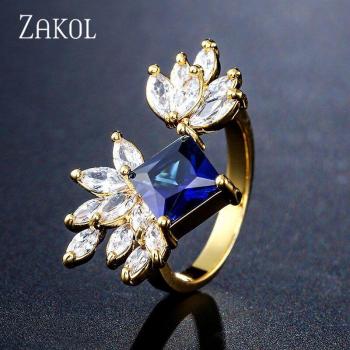 Bague Jaune en Zircon Cubique pour Robe de Soirée FSRP2109