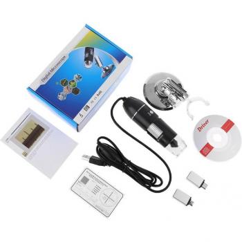 Microscopio Portátil 1600X 3en1 – Compatible PC, Teléfono y Lupa