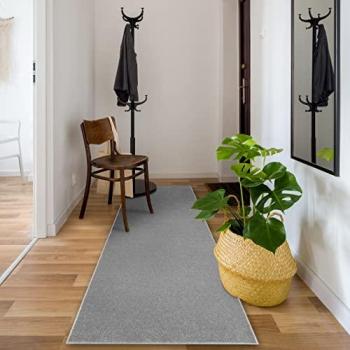 Tapis Eton 152 Couloir Gris Argentin 50x230 cm
