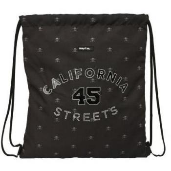 Safta-Bolsa Mochila con Cuerdas Safta California Negro 35 x 40 x 1 cm