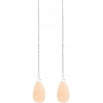 Pendientes Luxenter Zoqoyi: Placa Plata 925 + Ágata Naranja