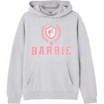 Barbie Grey College Logo Capucha Femenina