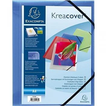 Exacompta Kreacover 3-Flap Folder A4 Assorted Colors