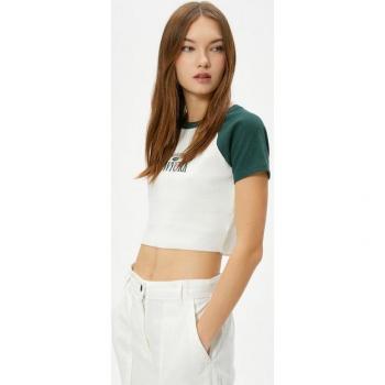 Koton College Style Crop T-Shirt für Damen