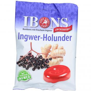 Ibons Ingwer Holunder Bonbons ohne Zucker 75g