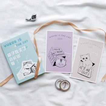30 Cat Postcards and Envelopes